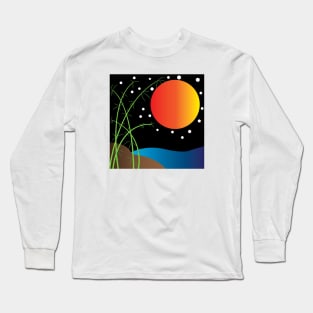 Full Moon Night - Zine Culture Long Sleeve T-Shirt